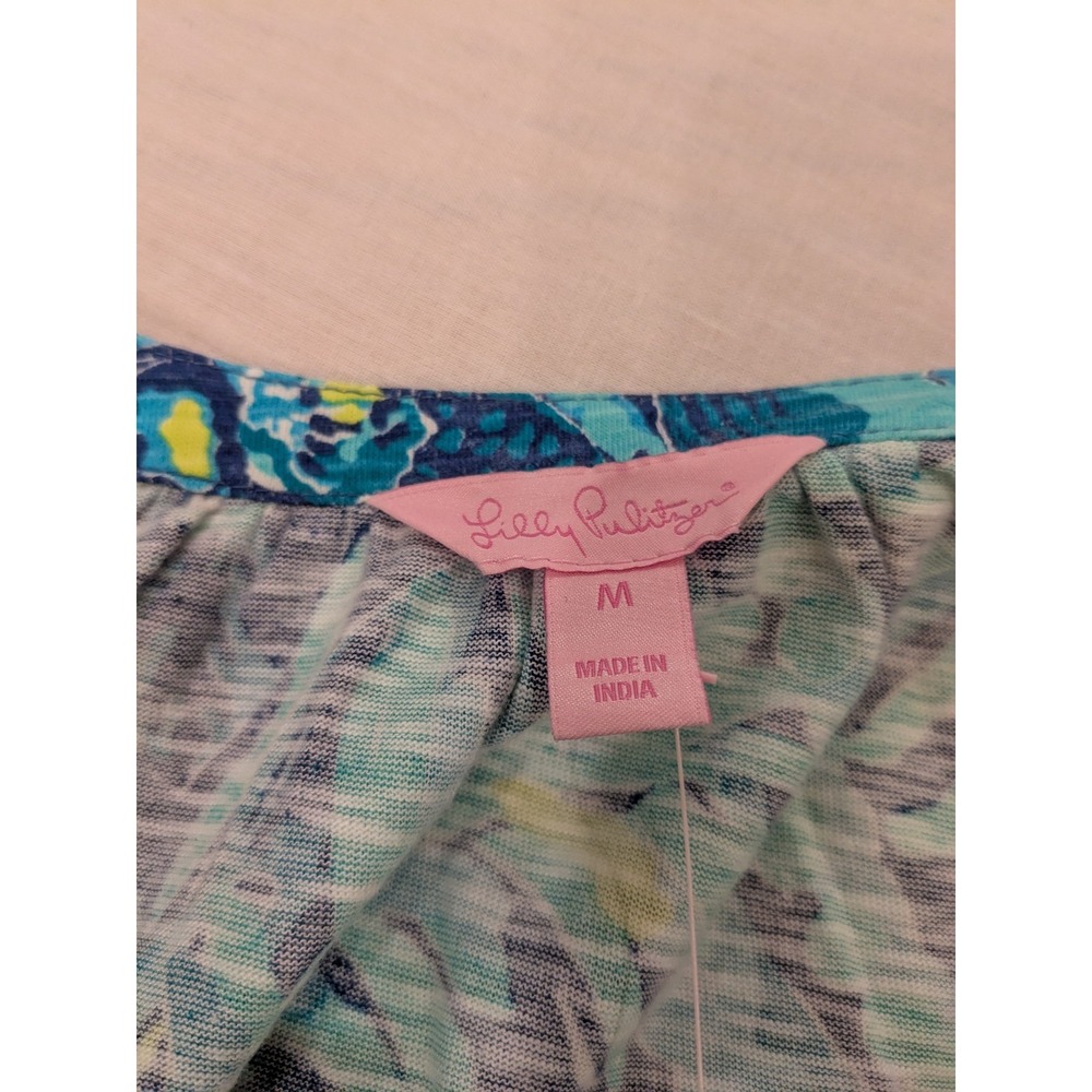 Lilly Pulitzer Dress Womens M Del Lago Tunic Tassel Midnight Cove Blue Print NWT - Picture 8 of 16